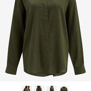 Deep Olive Green Button Down Shirt